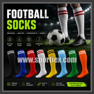 Professional Football Socks | Breathable, Anti-Slip Quick-Dry Knee High Soccer Socks